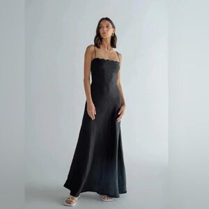 Free People Summer Away Linen Maxi Dress